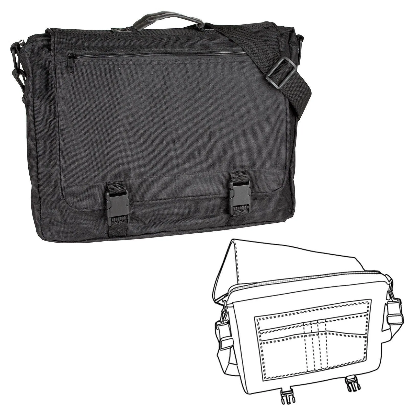 1 Dozen Expandable Portfolio Messenger Shoulder Bag Bags Brief Case Wholesale