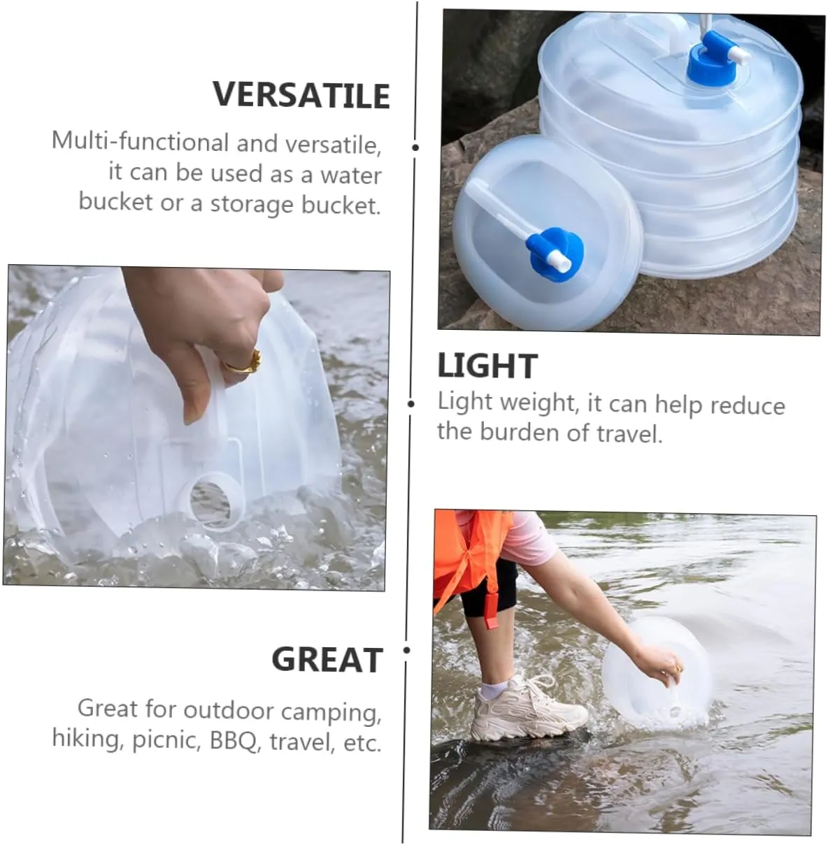 10L Outdoor Camping Collapsible Water Storage Yl-340