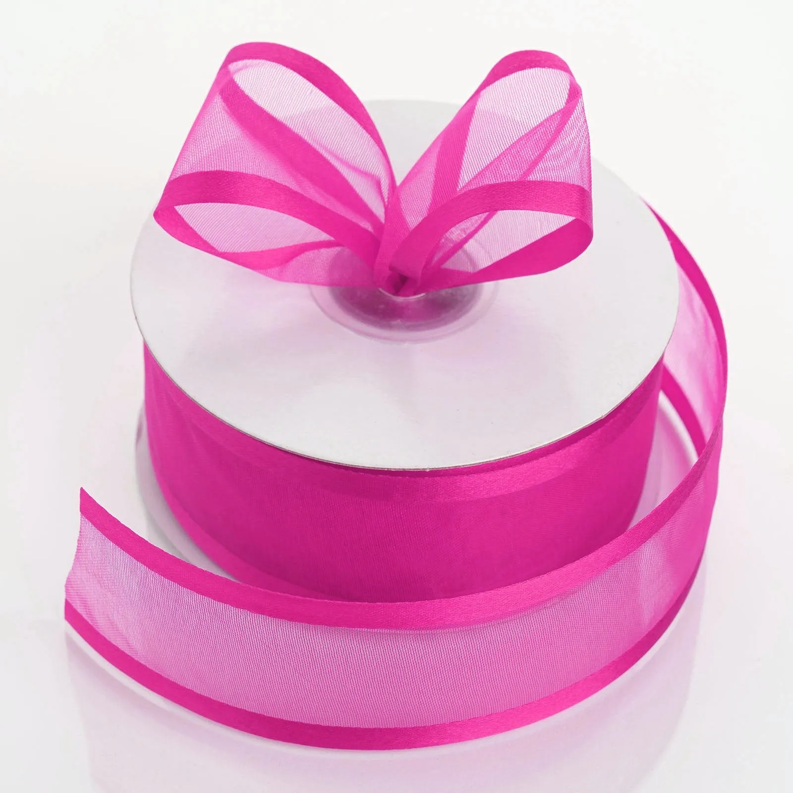 1.5" Fuchsia Satin Edge Ribbon - 25 Yards