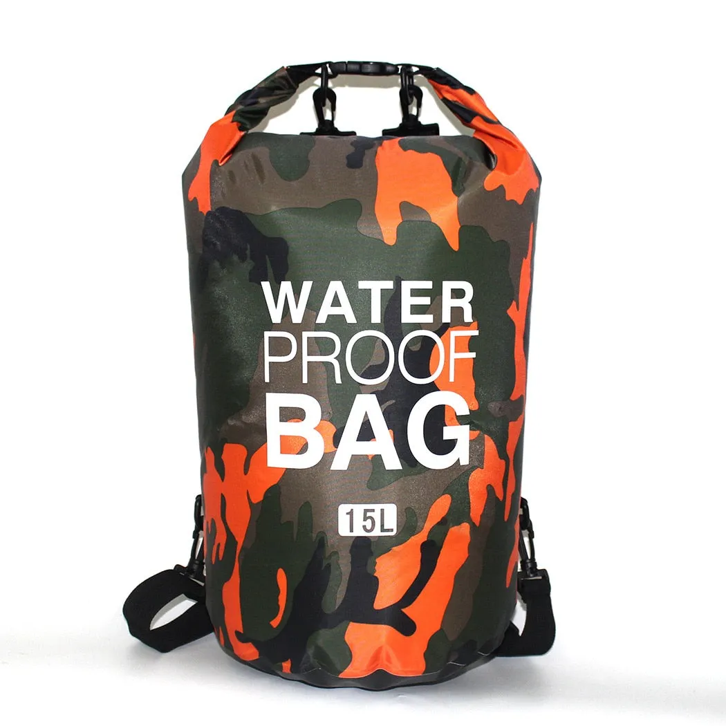 2/5/10/15L Outdoor Camouflage Waterproof Portable dry bag