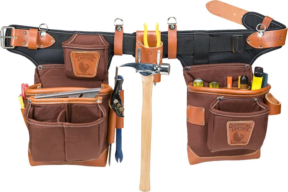 Adjust-to-Fit FatLip Nylon Tool Belt Set - Cafe 9855