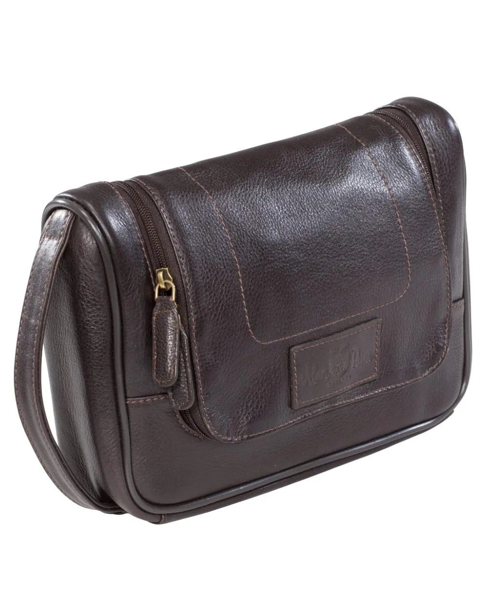 Alan Paine Mens Leather Wash Bag