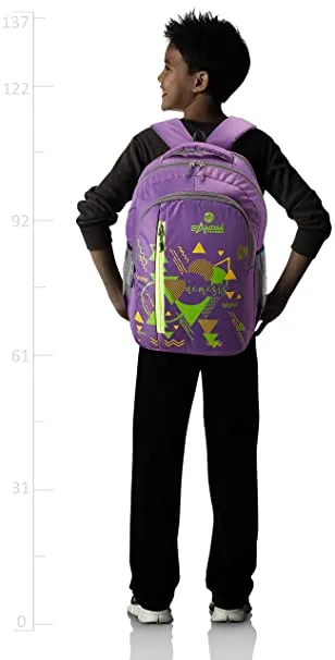 Alpha Nemesis Casual Waterproof Laptop Backpack/Office Bag/School Bag/College Bag/Business Bag/Unisex Travel Backpack Made With Waterproof polyester 27 Ltrs Purple School Backpack