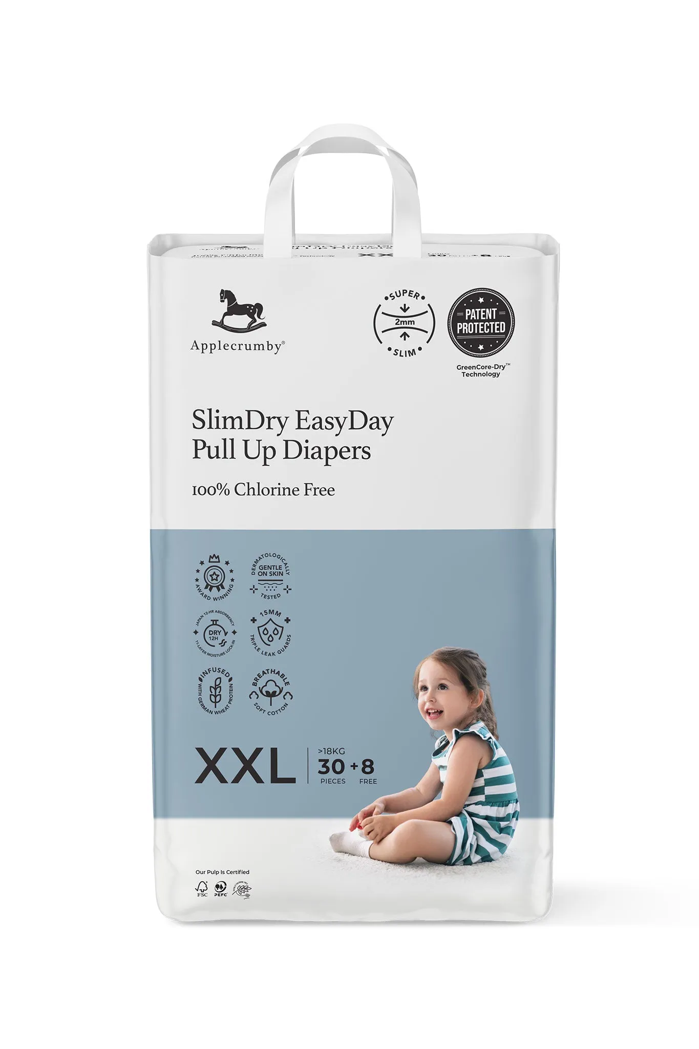 Applecrumby® Slimdry Easyday Pull Up Diapers