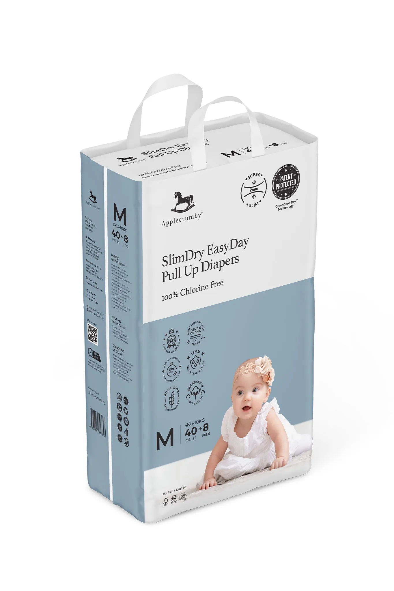 Applecrumby® Slimdry Easyday Pull Up Diapers