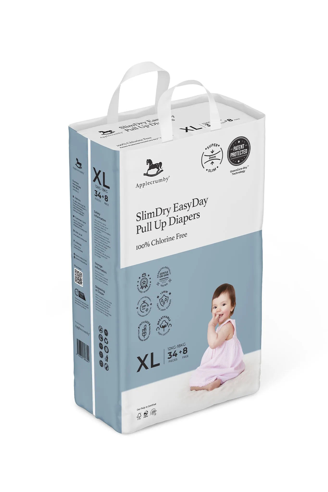 Applecrumby® Slimdry Easyday Pull Up Diapers