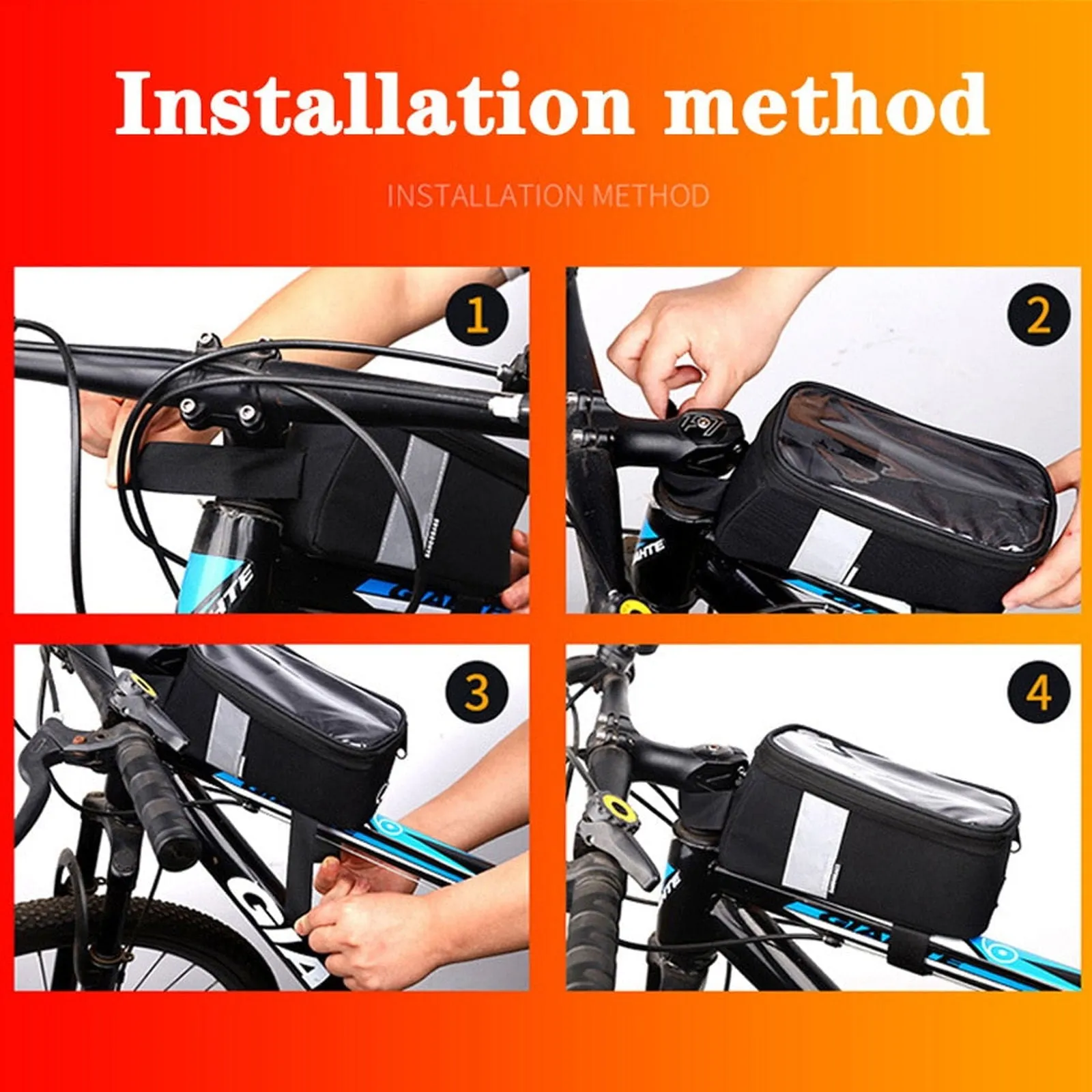 Bag Bicycle Front Tube Bag Multifunction