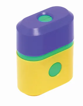 Baumgartens Button Release Pencil Sharpener Single Hole ASSORTED Colors (19502)