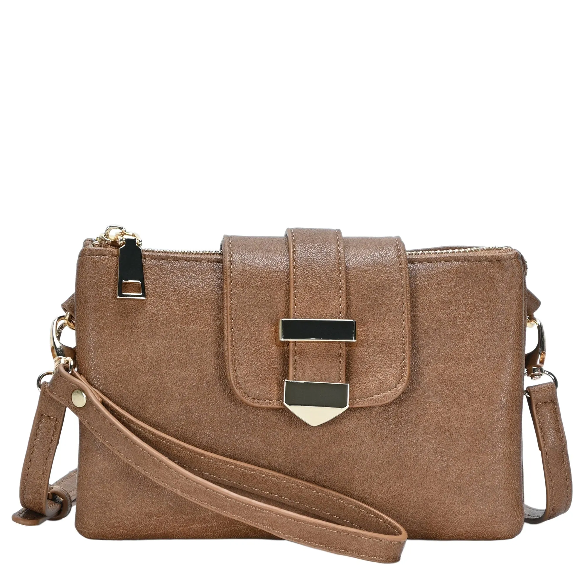 BGT48604 Tori Three Compartment Buckle Crossbody Bag