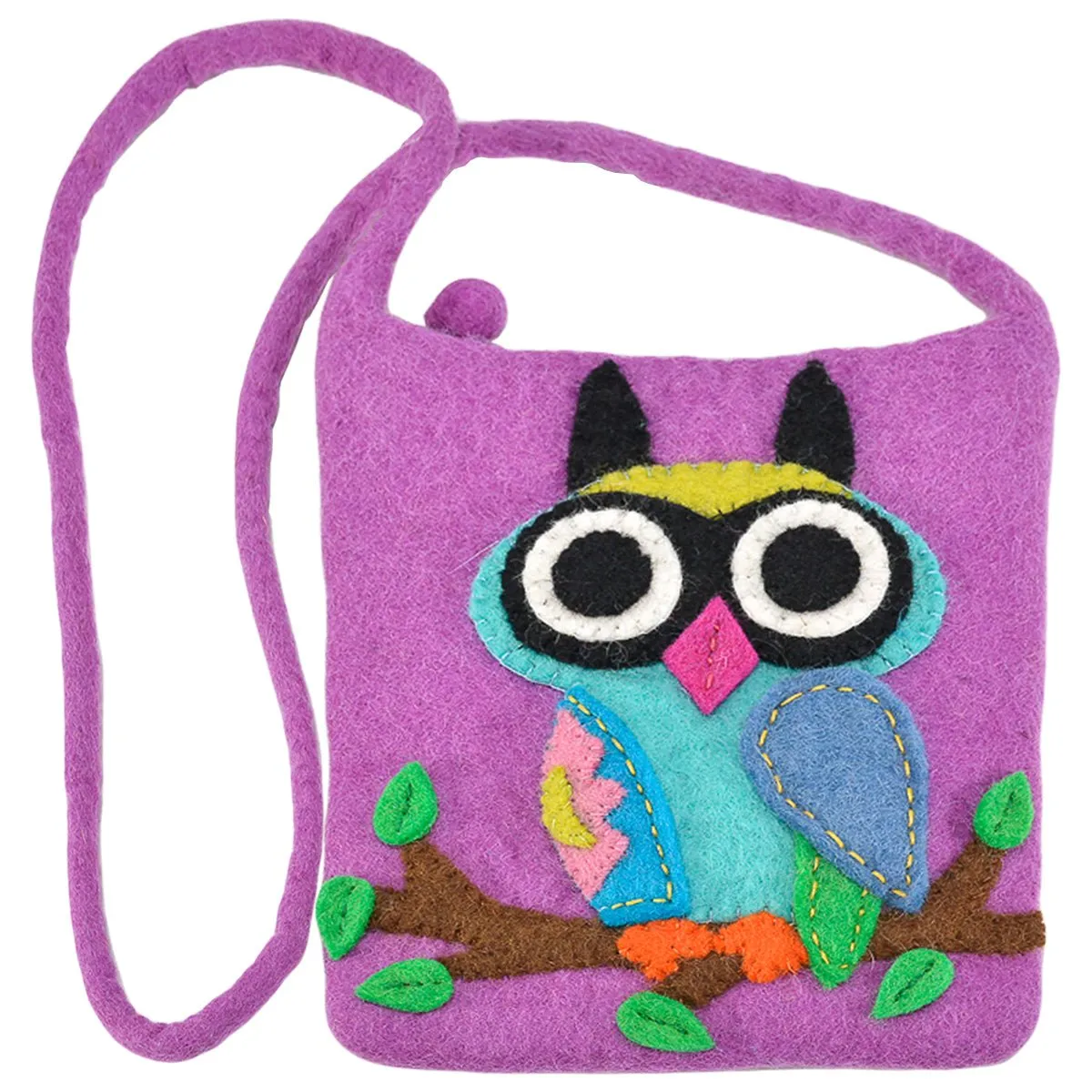 Big Eyed Owl on the branch Cross-Body Bag