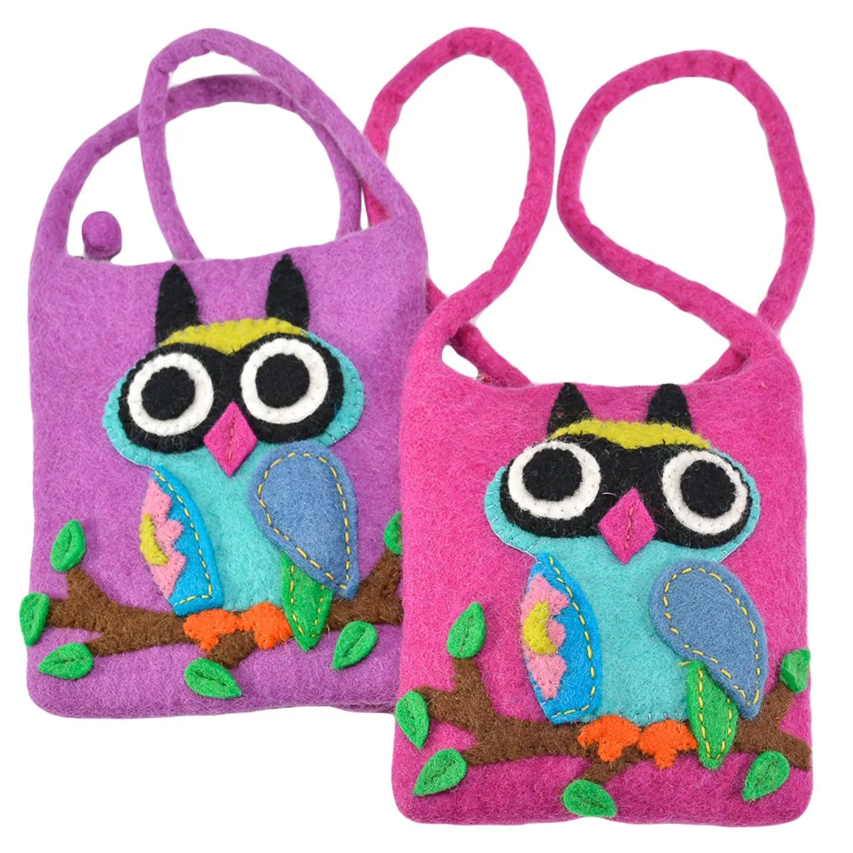 Big Eyed Owl on the branch Cross-Body Bag