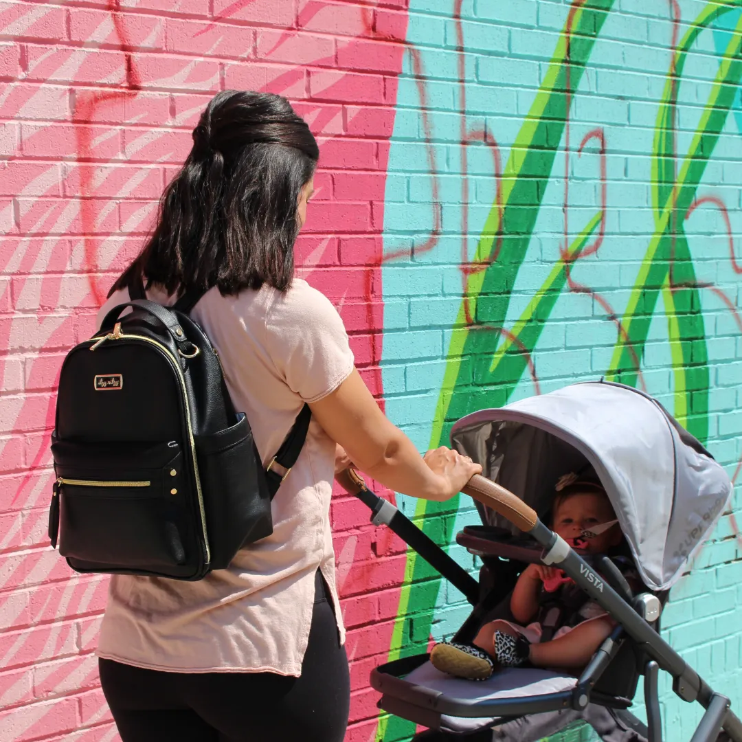 Black Itzy Mini™ Diaper Bag Backpack