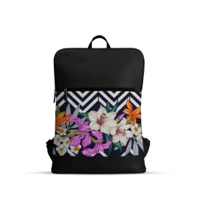 Black Orbit Laptop Backpack little flowers