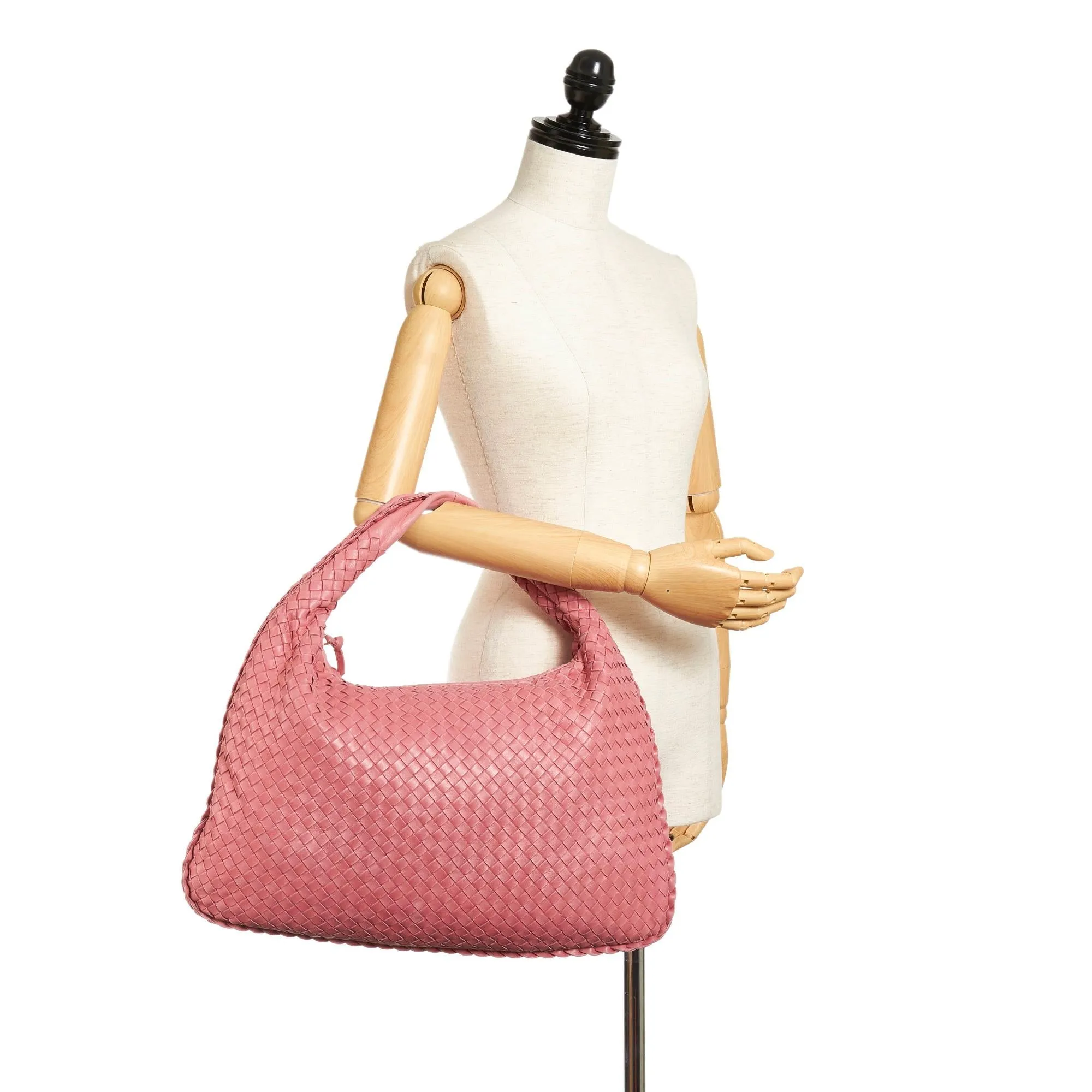 Bottega Veneta Intrecciato Leather Hobo Bag (SHG-27938)