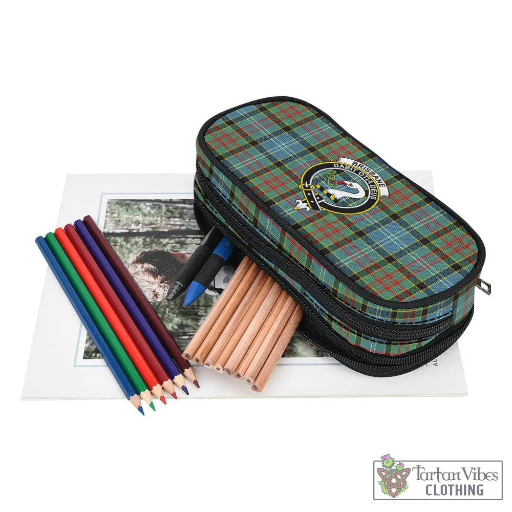 Brisbane Tartan Pen and Pencil Case with Family Crest