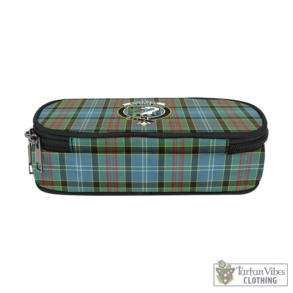 Brisbane Tartan Pen and Pencil Case with Family Crest