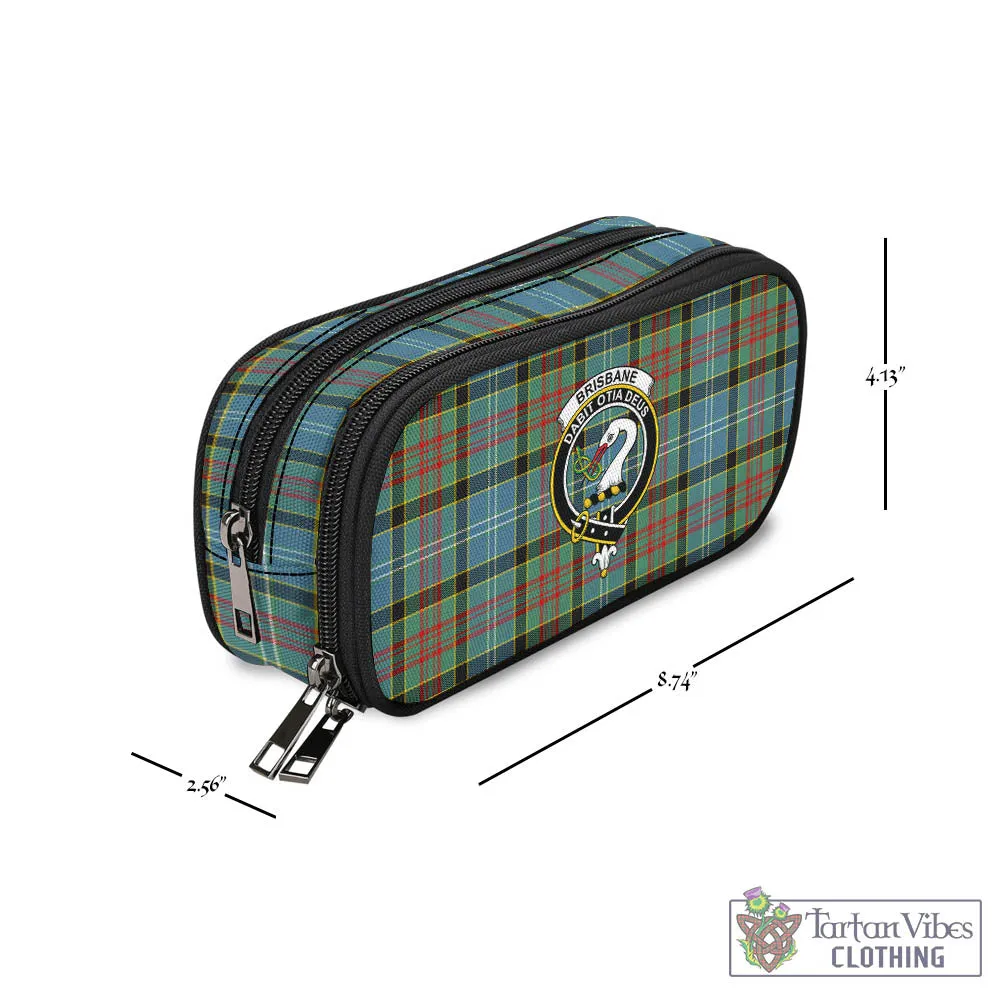 Brisbane Tartan Pen and Pencil Case with Family Crest