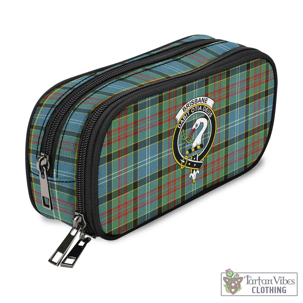 Brisbane Tartan Pen and Pencil Case with Family Crest