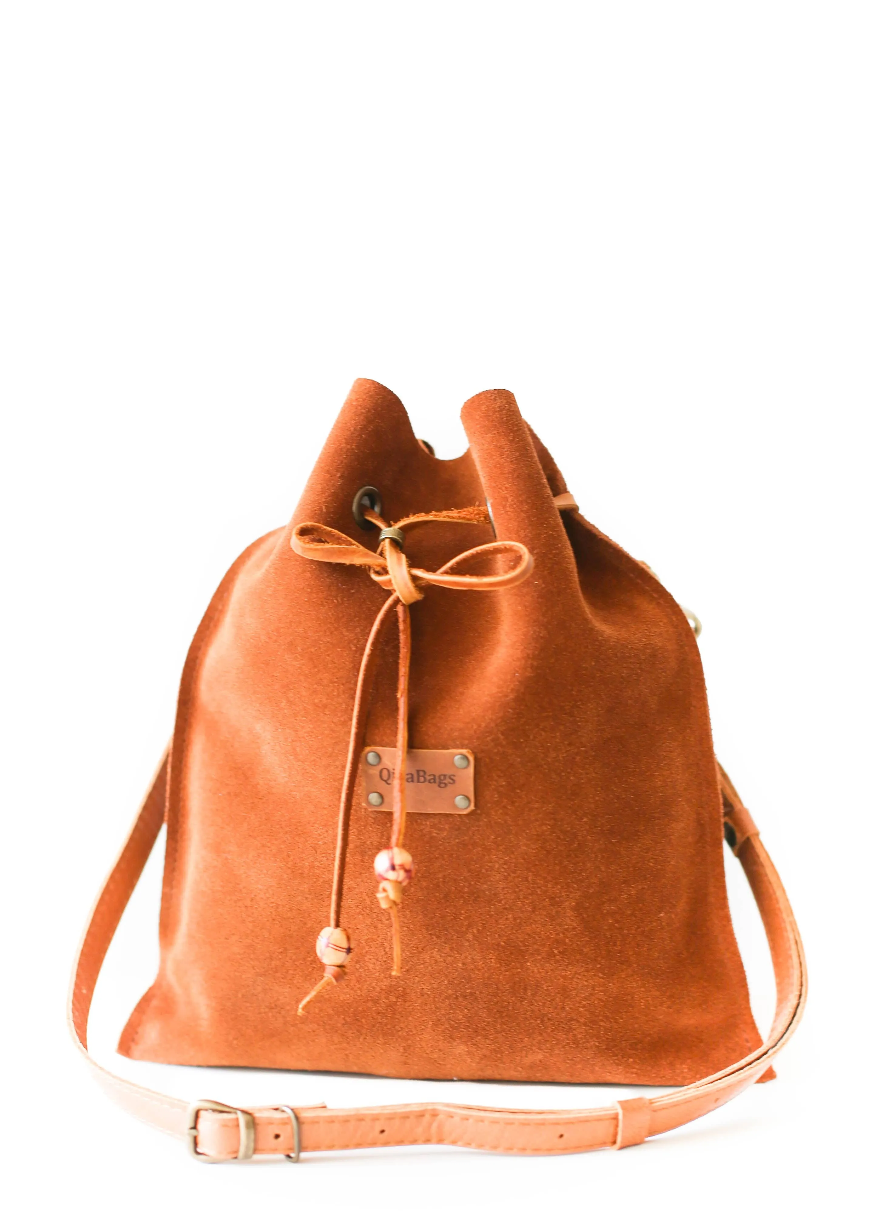 Brown Suede Cross Body Bag