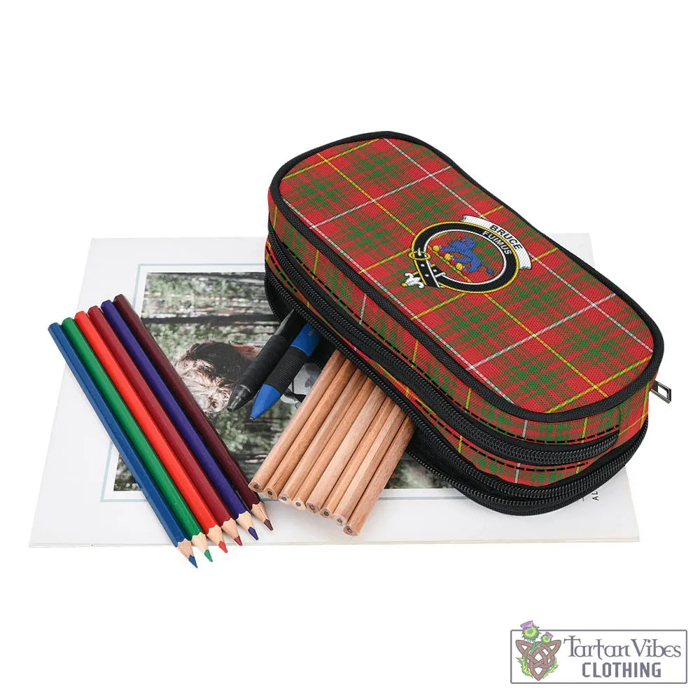 Bruce Modern Tartan Pen and Pencil Case with Family Crest