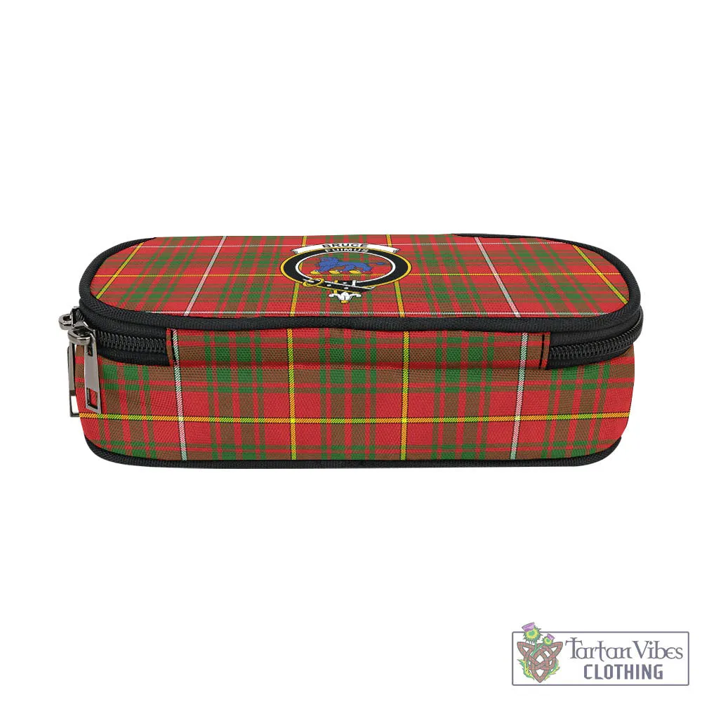 Bruce Modern Tartan Pen and Pencil Case with Family Crest