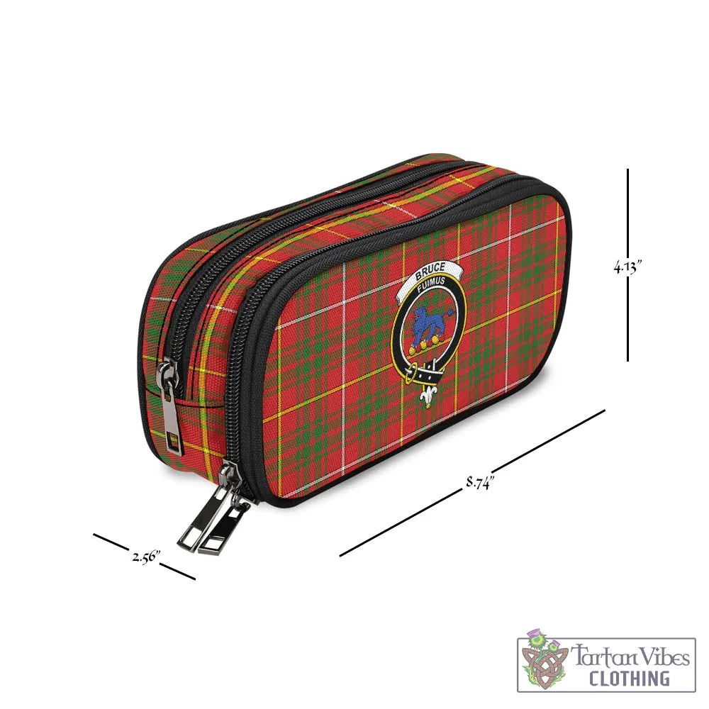 Bruce Modern Tartan Pen and Pencil Case with Family Crest