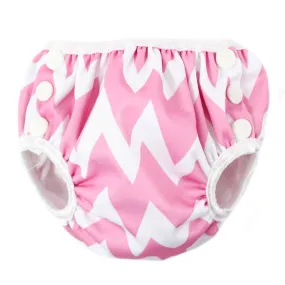 Bumkins - Swim Diaper - Pink Chevron