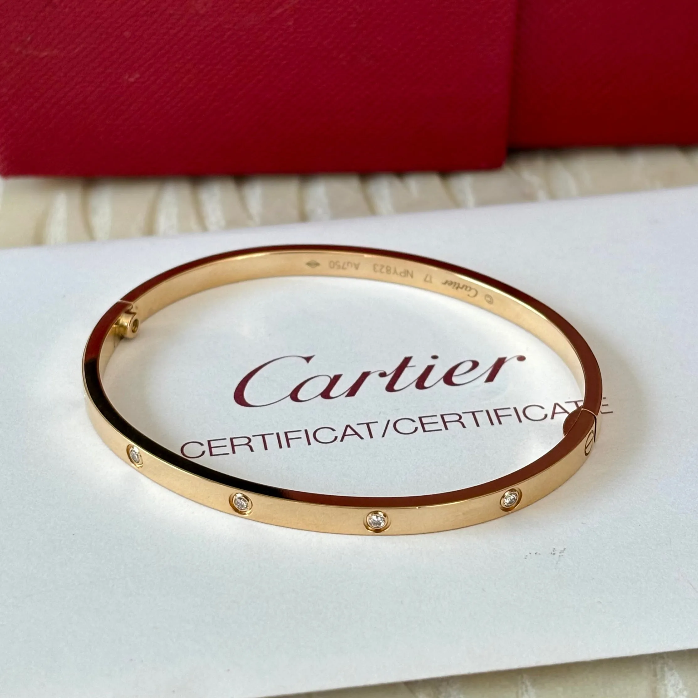 Cartier LOVE BRACELET, SMALL MODEL, 10 DIAMONDS