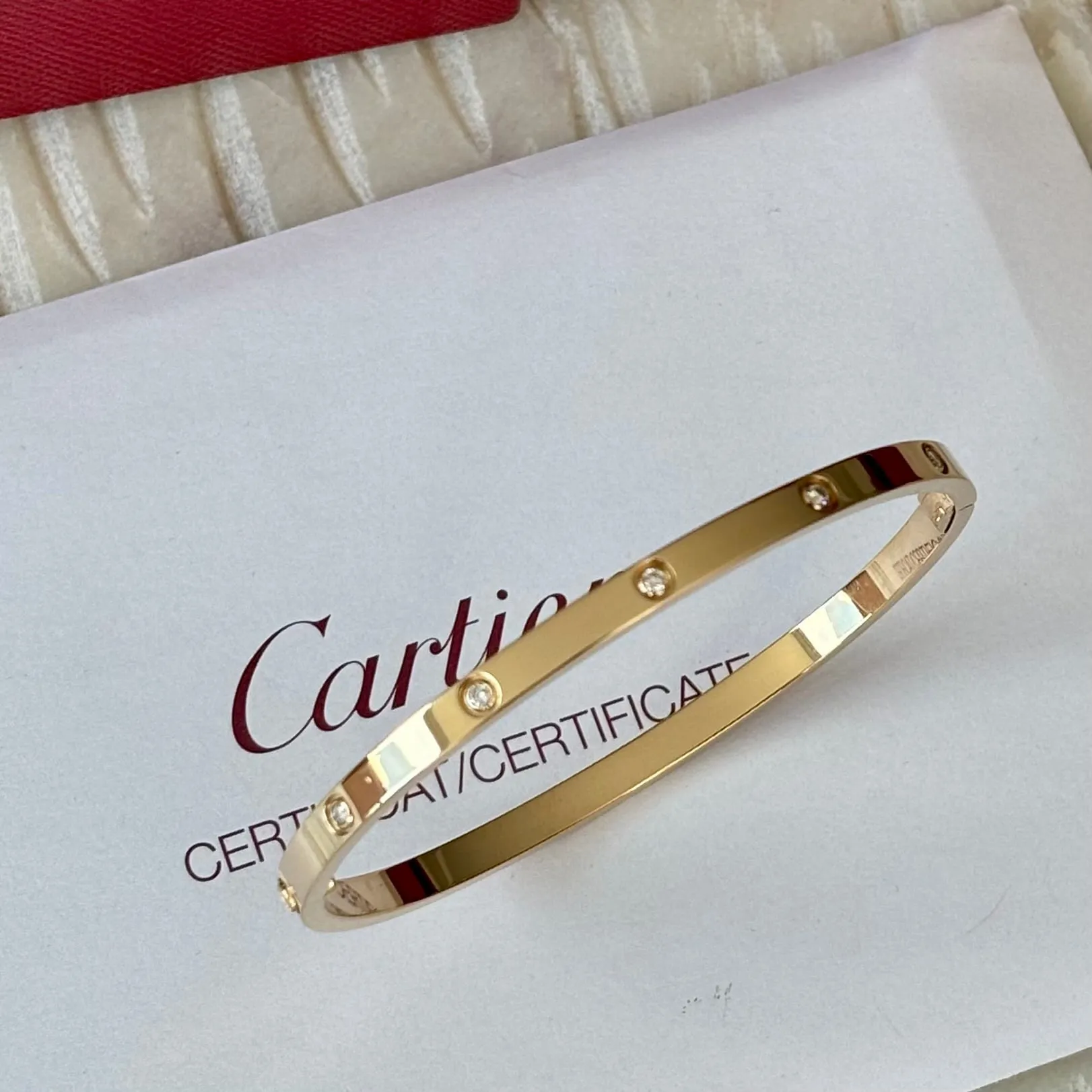 Cartier LOVE BRACELET, SMALL MODEL, 10 DIAMONDS