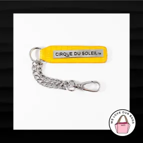 CIRQUE DU SOLEIL SILVER METAL CHAIN LEATHER KEY FOB BAG CHARM KEYCHAIN HANG TAG