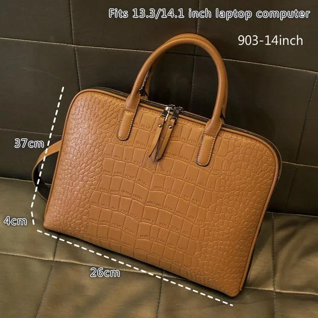 Classy Women's Leather  Laptop Briefcase