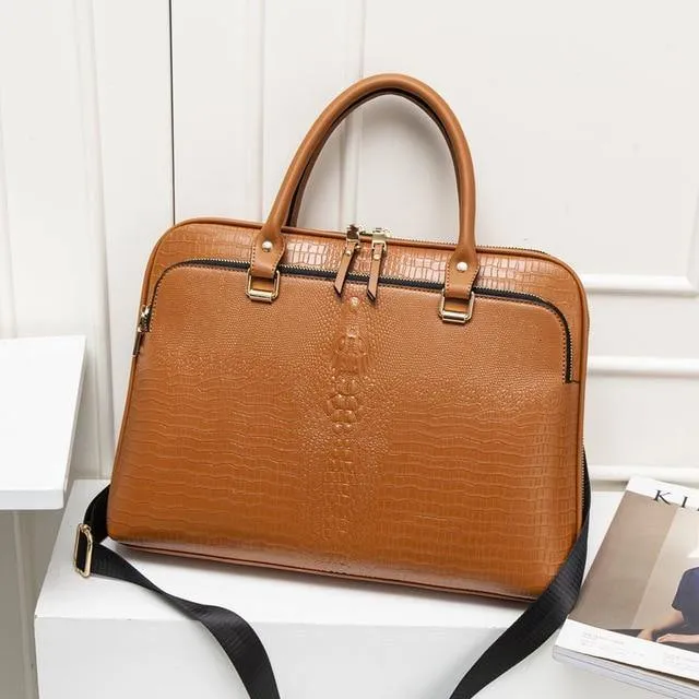 Classy Women's Leather  Laptop Briefcase