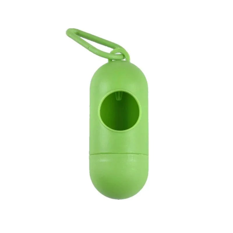 Convenient Pet Waste Bag Holder: Ultimate Cleanup Solution with Snap Hook and Lid