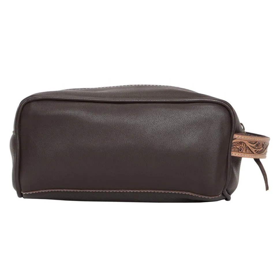 Coro Cowhide Toiletries Bag with Carving Details