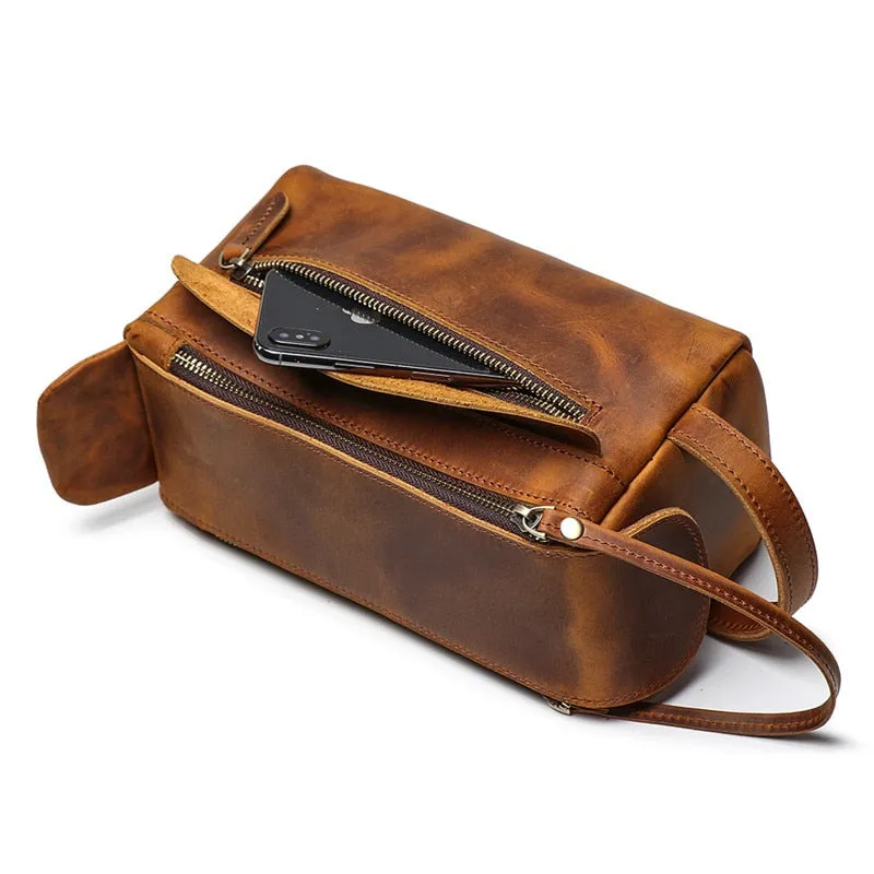 Dado Leather Dopp Kit | Handmade Leather Toiletry Bag