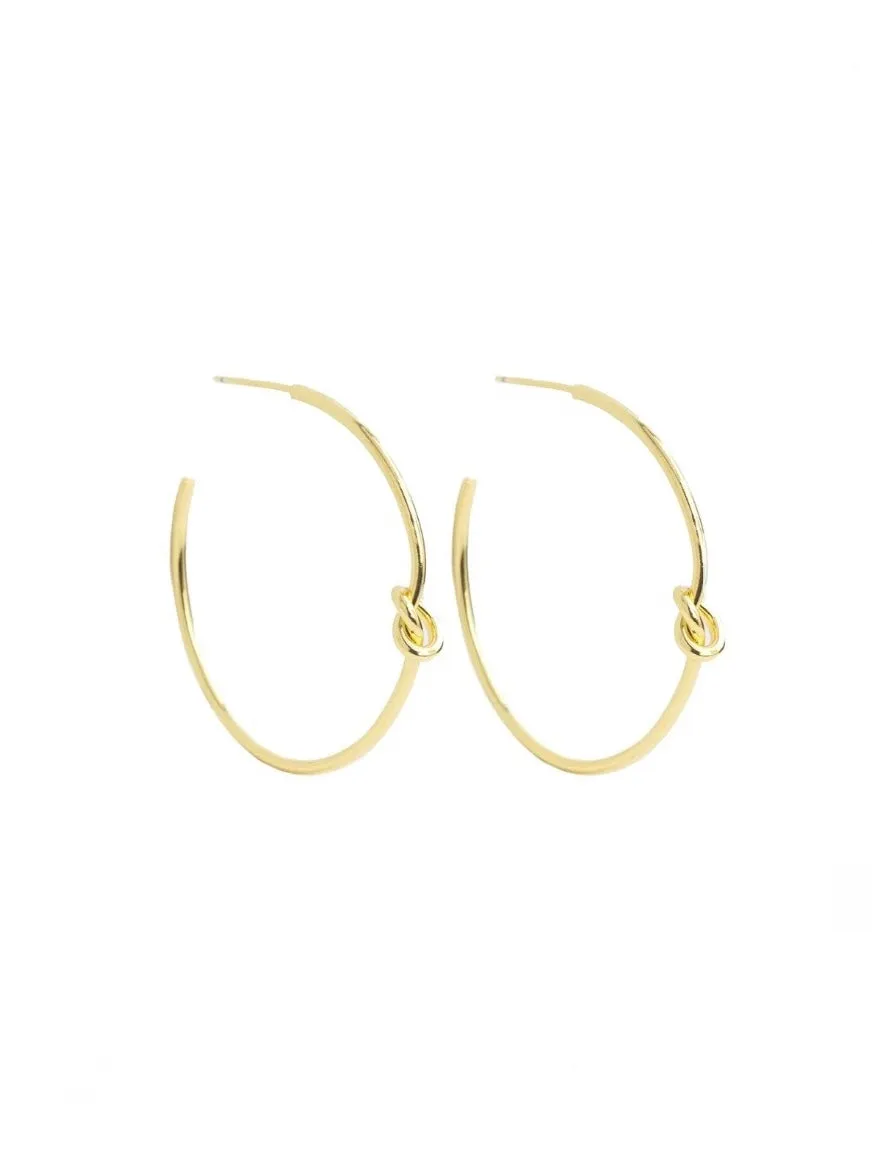 Delicate Knot Hoop | Gold