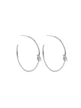 Delicate Knot Hoop | Silver