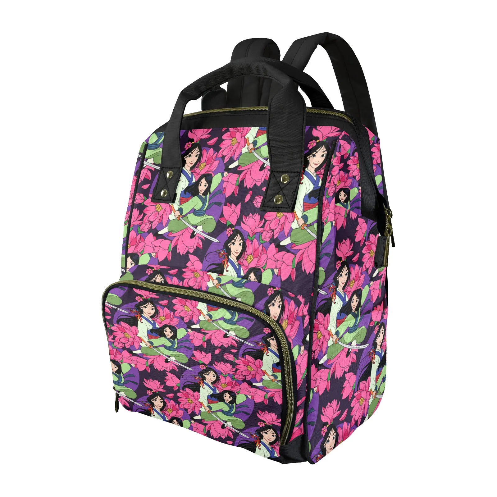 Disney Mulan Blooming Flowers Multi-Function Diaper Bag