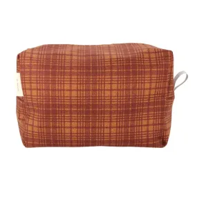 Dopp Kit - Large - Plaid (Clay) by Dana Herbert