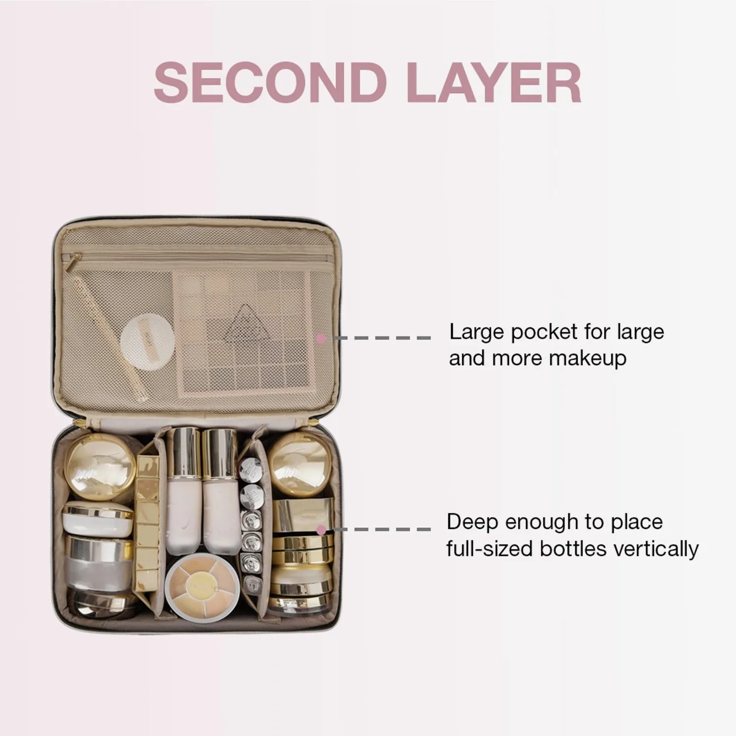 Double Layer Makeup Bag