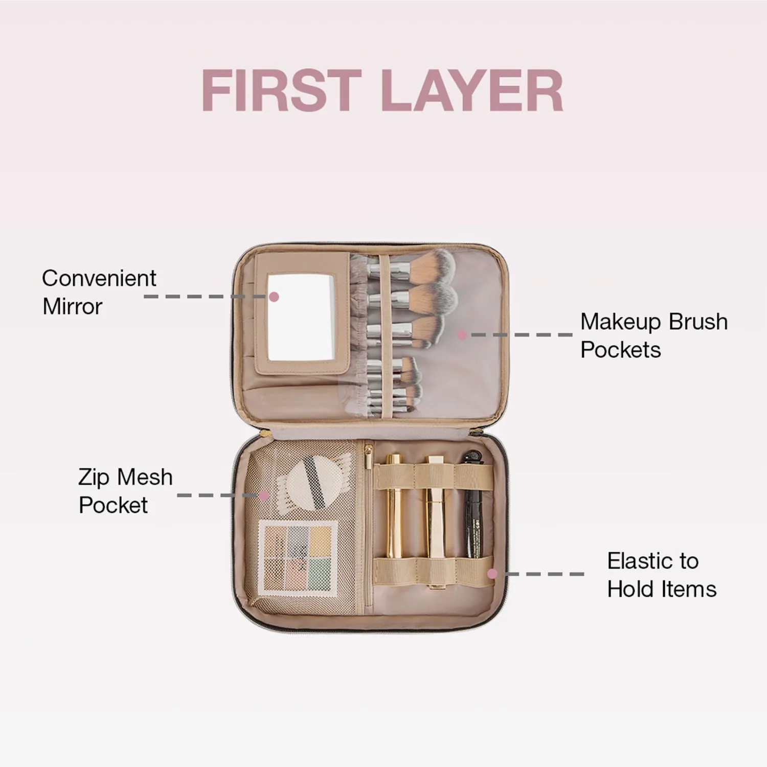 Double Layer Makeup Bag