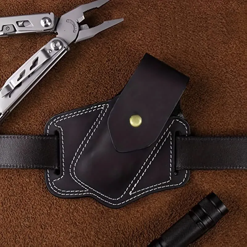 EDC Organizer Multitool Sheath Leather Belt Bag