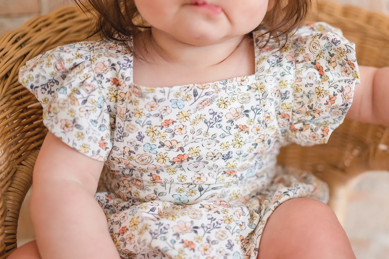 Emmy Romper in Dreamy Meadows | Baby Bubble