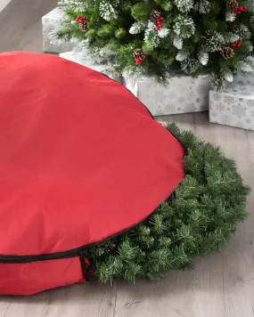 Extra-Large Garland & Wreath Storage Bag, Red, 120 cm