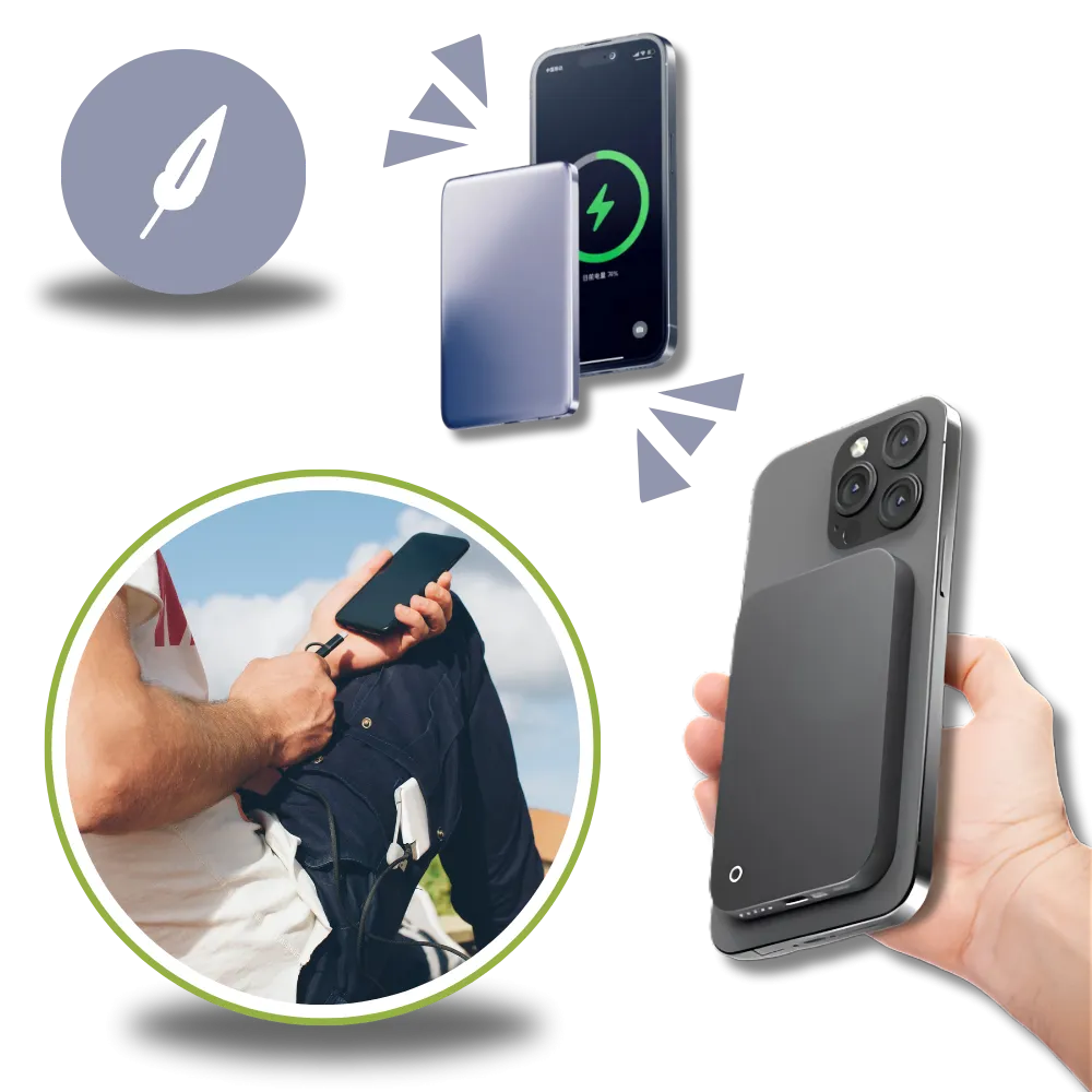 Fast Charging Magnetic Wireless Power Bank