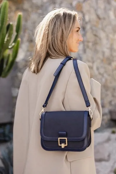 GLADSTONE CROSSBODY BAG SUEDE NAVY