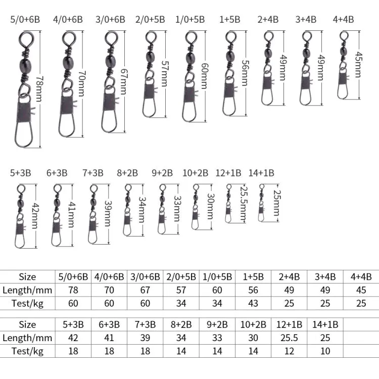 HENGJIA SS007 50pcs/bag B-pin Connector 8 Shape Swivel Loop Accessories, Specification: 2 4B (49mm)