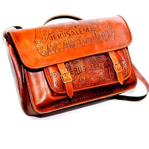 Holy Land Market Laptop or Business Original Leather Bag - Shoulder Strap can be Removed - Large (16 x 11 inches)