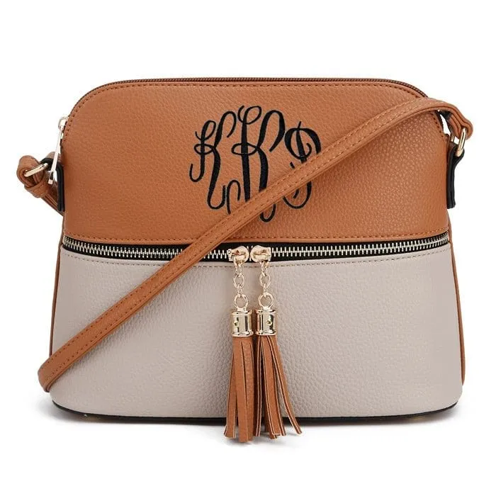 HY3031P  Monogrammable Fashion Crossbody Bag with Tassel