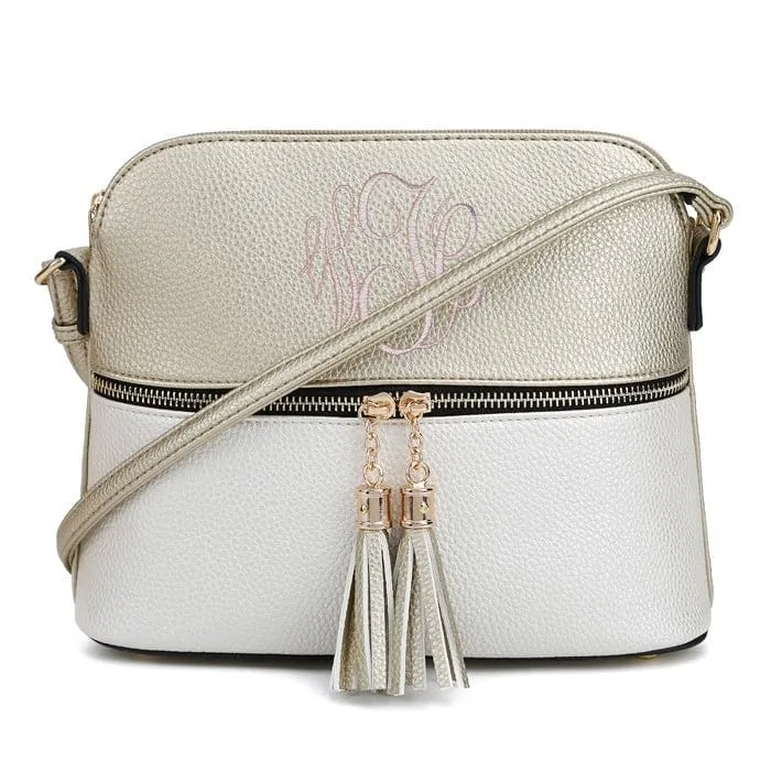 HY3031P  Monogrammable Fashion Crossbody Bag with Tassel